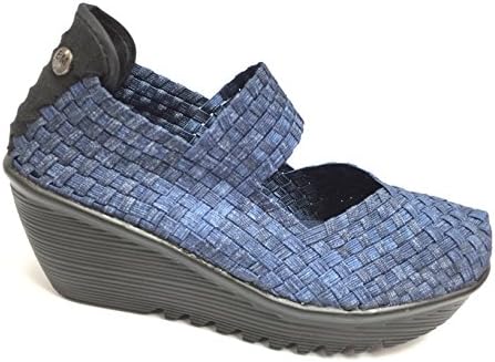 Bernie Mev Women's Lulia Jeans Denim Color Wedge Heel Mary Janes EUR 38