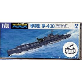 Aoshima 1 700 IJN Submarine I-400 (Waterline Hull) from Boat Hulls