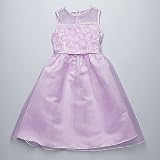 Us Angels Little Girl Pale Lilac Sleeveless Flower Girl Easter Dress 5