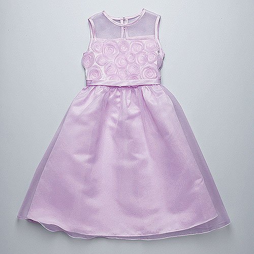 Us Angels Little Girls Lilac Sleeveless Flower Girl Easter Dress 4-14