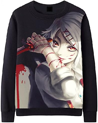 Tokyo Ghoul Direct Print Long Sleeves Sweatshirt TG (XL (US L), Suzuya)