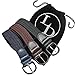 Luxury Divas Black Navy Blue Brown 3 Pack Braided Elastic Belts
