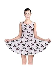 Stretchy Polyester/Spandex General Print Skater Dress 