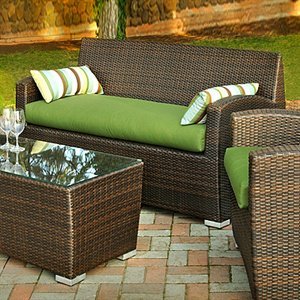 H. Potter GAR392 Wicker Casual Patio Loveseat