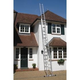 7.58m - 3 Section Extension Ladder with Integral Stabiliser