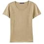 Port Authority Signature Ladies Fine-Gauge Short Sleeve Scoop Neck Sweater, Camel Heather, 2XL