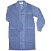 Desco 73601 Polyester Statshield Smock Labcoat with Snaps, 38-1/2" Length, Small, Blue