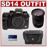 Sigma SD14 14.7MP Digital SLR Camera + Sigma 17-70mm f/2.8-4.5 DC Macro Lens + Tamrac Adventure Messenger Bag