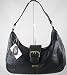 Top zip sheep Nappa Leather Shoulder bag with buckle by Lorenz