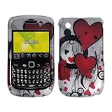 Premium - Blackberry 8520/ 8530/ Curve - Transparent Multiple Red Hearts on ....