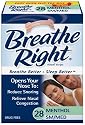 Breathe Right Mentholated Vapor Strips for Cold & Allergy Relief, Small/Medium, 28-Count Boxes (Pack of 2)