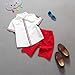 1Set 2017 Summer Children clothing Baby Boys T-shirts+Shorts Pants Clothes (Age:3-4Y, White)
