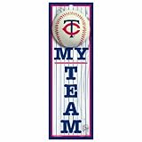 MLB Minnesota Twins 4-by-13 Wood "My Team" Sign