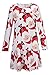 Pink Queen Womens Christmas Xmas Print Flared A Line Long Sleeve Pullover Dress