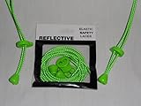 #1 Bestselling REFLECTIVE Elastic Laces and Locks- Loved By Runners, One-size-fits-all, Easy to Install, NEVER Tie Your Shoes Again- Just Slip-on and Slip-off Easily! Reflective Stripe for Safety and Several Colors to Choose From. (Neon Green)