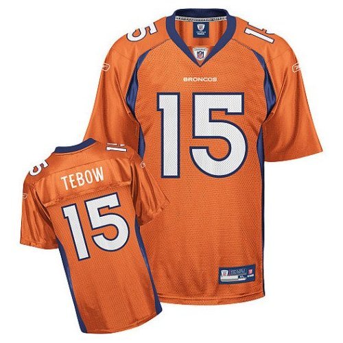 Tim Tebow Denver Broncos NFL On-Field Jersey Reebok Orange size Large 50