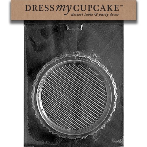Dress My Cupcake DMCV092BSET Chocolate Candy Mold, Round Pour Box with Cupids Bot, Set of 6