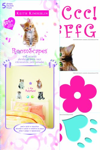 Sandylion Keith Kimberlin Kittens Roomscape Mini Wall, 6 by 10-Inch