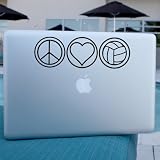 Peace Love Volleyball Decal for Car Window, Laptop, Wall Etc
