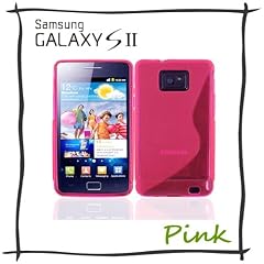 Schutzh�lle f�r Samsung Galaxy S2 S II i9100...::: PINK TRANSPARENT / PINK TRANSPARENT:::... TPU Silikon Case Cover***COOL WAVE*** von HORNY PROTECTORS�