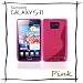 Schutzh�lle f�r Samsung Galaxy S2 S II i9100...::: PINK TRANSPARENT / PINK TRANSPARENT:::... TPU Silikon Case Cover***COOL WAVE*** von HORNY PROTECTORS�