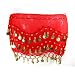 CELRIC Bauchtanztuch Bellydance M�nzg�rtel H�ftg�rtel Strandg�rtel Tanztuch in rot 03