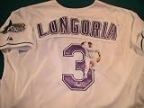 EVAN LONGORIA SIGNED AUTOGRAPHED JERSEY TAMPA BAY RAYS COA + PROOF PHOTO