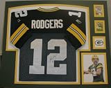 AARON RODGERS AUTOGRAPHED SIGNED GREEN BAY PACKERS JERSEY FRAMED GAI COA