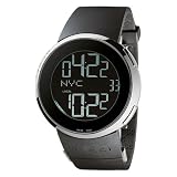 Gucci Men`s YA114202 I Gucci Digital Black Rubber Strap Watch