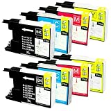 Sophia Global Compatible Ink Cartridge Replacement for Brother LC75 (2 Black, 2 Cyan, 2 Magenta, and 2 Yellow)