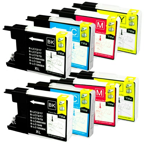 Sophia Global Compatible Ink Cartridge Replacement for Brother LC75 (2 Black, 2 Cyan, 2 Magenta, and 2 Yellow)