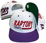 Toronto Raptors White/Purple Two Tone Plastic Snapback Adjustable Plastic Snap Back Hat / Cap