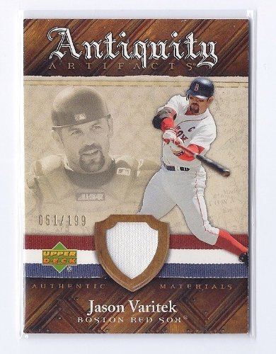 2007 Upper Deck Artifacts Antiquity Game Used Jersey #VA Jason Varitek Boston Red Sox #'ed to 199