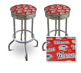 2 24" New England Patriots NFL Football Themed Specialty / Custom Barstools ....
