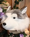 Siberian Husky Furry Plush Animal Hat - One Size Fits All, Unisex, Ski Cap
