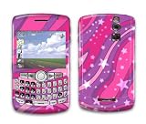 Pink Warp Design Decal Protective Skin Sticker for Blackberry Curve