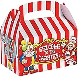 Fun Express Under the Big Top Empty Favor Boxes Party Accessory , 1 Dozen