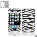 Black and White Stripes Zebra Skin Animal Design Snap-On Cover Hard Case Cell Phone Protector for Apple iPhone 3G