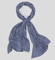 Indigo Collection Pure Cotton Stripe Scarf