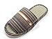 KNP21301T-Mens Strip Indoor Tatami Bamboo Slippers Available three colors and four sizes