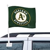 MLB Oakland Athletics 11" x 15" Green Car Flag