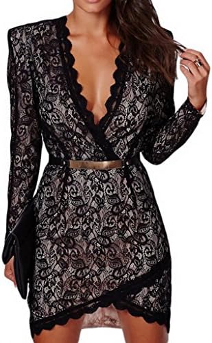 Singlevillage Women's Black Eyelash Lace Wrap over Mini Dress