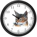 Abyssinian Cat - JP - Wall Clock by WatchBuddy Timepieces (Black Frame)
