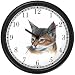   - Abyssinian Cat - JP - Wall Clock by WatchBuddy Timepieces (Hunter Green Frame)