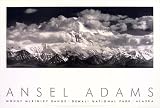 Mt. McKinley Range, Clouds, Denali National Park, Alaska, 1948 Art Poster Print by Ansel Adams, 36x24