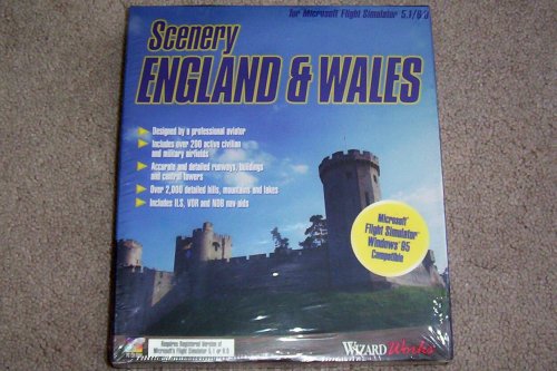 Scenery England & Wales -- Wizard Works -- Microsofts Flight Simulator 5.1 or 6.0 -- PC CD-ROM
