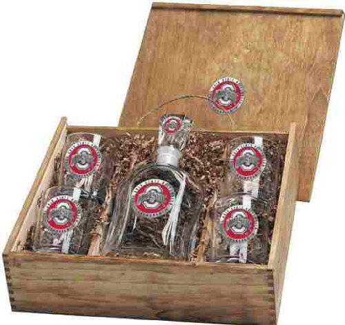 Ohio State University Capitol Glass Decanter Boxed Set