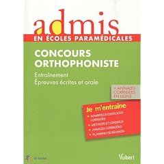 Admis - concours param�dical, orthophoniste, �preuves �crites et orale, entrainement