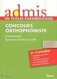 Admis - concours param�dical, orthophoniste, �preuves �crites et orale, entrainement