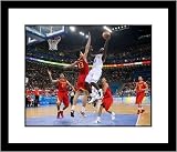 LeBron James 2008 Team USA Basketball Framed 8x10 Photograph Shooting Over Yau Ming